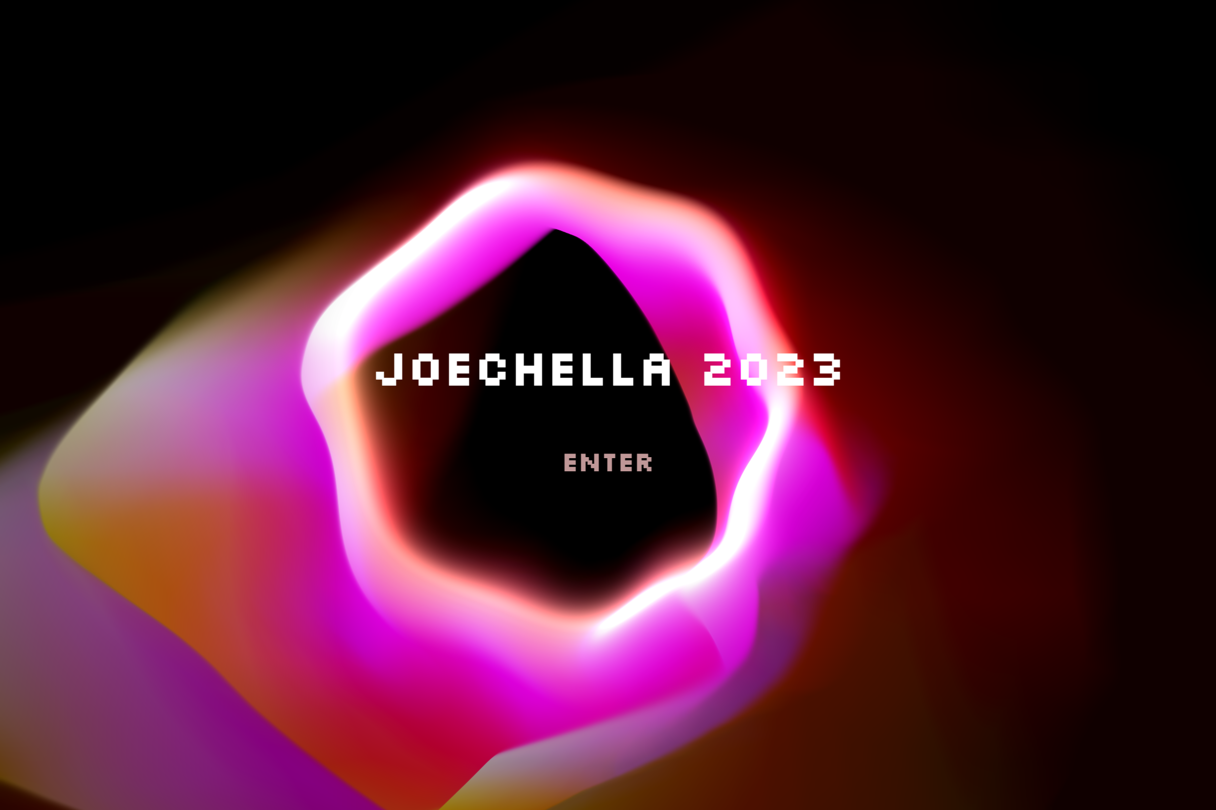 Joechella landing page screenshot